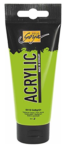 KREUL 84118 - Solo Goya Acrylic, Tubo da 100 ml in Giallo-Verde, Colore Acrilico Versatile e cremoso in qualitĂ da Studio, a Base d'Acqua, ad Asciugatura Rapida e Opaca.