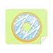 Blue Doughnut Dessert Sweet Food Cleaning Cloth Screen Cleaner 2pcs Suede Fabric