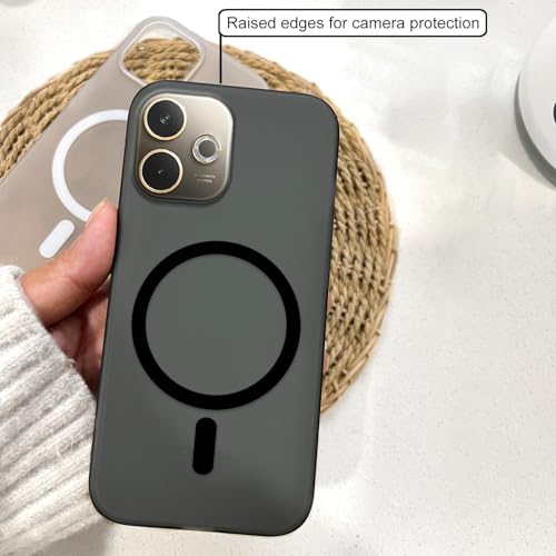 Image of COLORflow Back Cover Compatible with Oppo A5 Pro 5G / A5 Pro 4G | Black Matte Finish | MAG-Safe | Slim Soft Touch Case with Anti-Slip Grip & Camera Protection