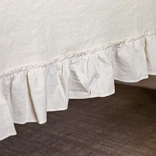 Nappe à volants champêtre en coton blanc pour décorer vos repas de fête