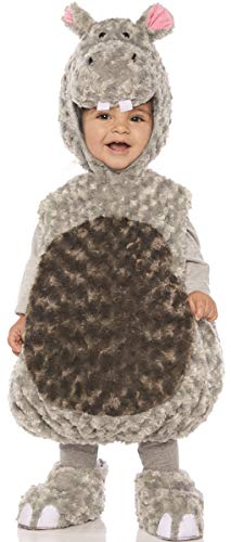 UNDERWRAPS Kid's Toddler's Plush Hippo Belly Babies Costume Childrens Costume, Gray, Medium