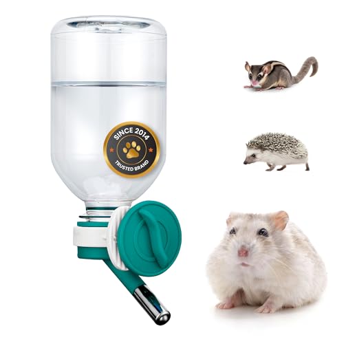 Image of Choco Nose No-Drip Small Animal Water Bottle - Leak-Proof Patented Nozzle Helps Prevent Cage Mess & Wet Bedding - Hamster, Hedgehog, Mouse, Glider, Gerbil - BPA Free, Cage Mount, 10.2 fl oz (C125)