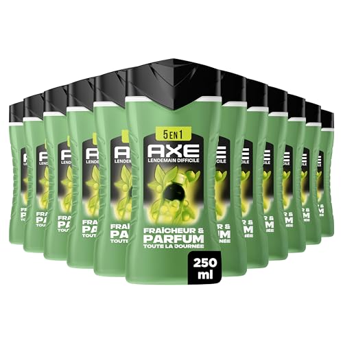 Gel Douche Homme AXE 5en1 hydratant 24h au parfum d'agrumes lot économique