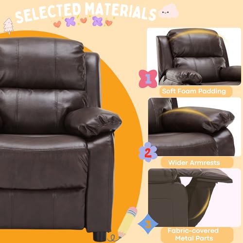 Jc Home JC7985 Macaron Kids Reclining Chair Leather Recliner Sofa Toddler Youth Children Child Ages 2-8 thumb #5
