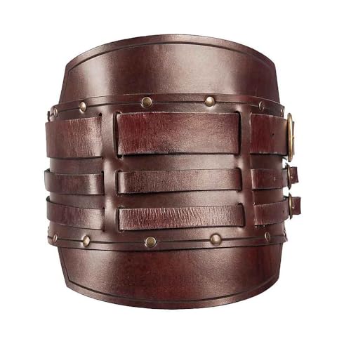 Medieval Waist Belt, Steampunk Retro PU Leather Knight Waist Girdle, Unisex Heavy Armor Battle Waistband for Cosplay3