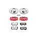 Power Stop Brake Kit For Toyota Tundra Sequoia Caliper Casting #13WL - Z36 Truck & Tow Front Calipers, Carbon-Fiber Ceramic Brake Pads, and Drilled and Slotted Brake Rotors Replacement, KC2324-36