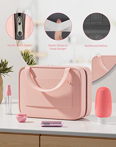 Morfone Travel Toiletry Bag With Leak Proof Bottles, Hanging Travel Makeup Organizer With Tsa Approved Cosmetic Bag Portable Travel Bags For Toiletries Accessories Container Shampoo Conditioner #TOP3