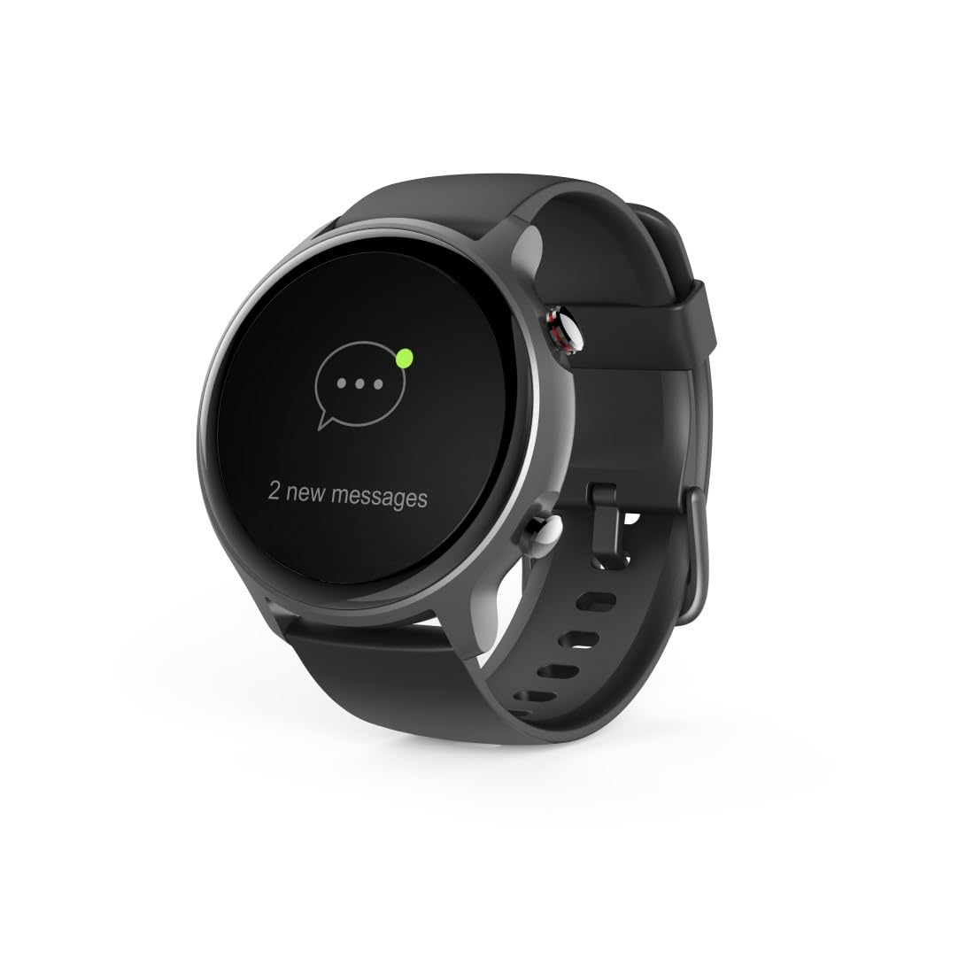 Hama Smartwatch GPS (zegarek inteligentny, smart, LCD, Bluetooth, wodoodporny, pulsoksymetr, powiadomienia, silikonowy pasek, sportowy, fitness) czarny