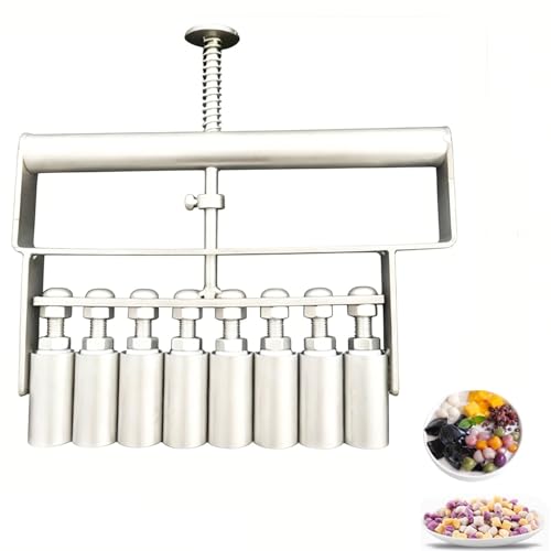 Herramientas manuales for hacer bolas de taro,Máquina formadora de perlas de tapioca de acero inoxidable,Divisor de relleno de orificios múltiples,Máquina formadora manual de alimentos(8holes)