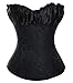 Produktbild Damen-Überbrustkorsett in Übergröße von Beauty-You, Korsett, Bustier, Blumenmuster, Spitzenbesatz Gr. XXXL, Schwarz