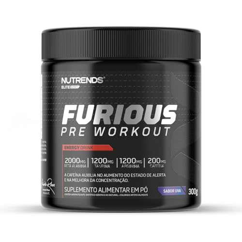 Nutrends Furious Pre Workout 300G Sabor Uva Pré Treino Elite Series