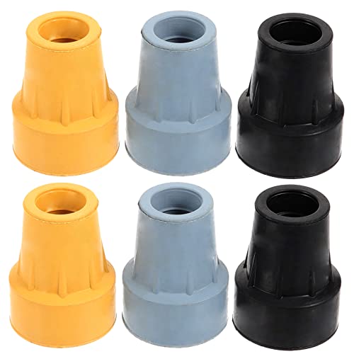 Didiseaon Lightweight Trekking Pole Cover 6 Pack Anti-Skid Crutch Foot Tips for Hiking Gear for Trekking Poles