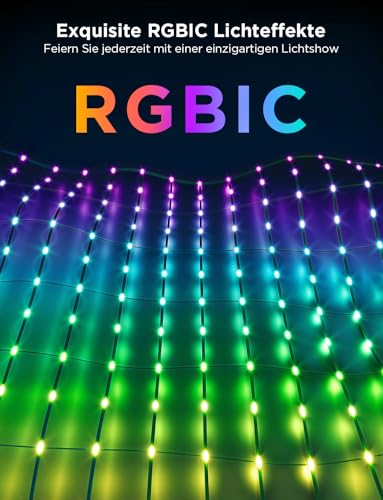 Govee Smart Lichterkette Netz für Büsche, 0,87×1,45m mit 240 LEDs für Außen – Ansicht 3