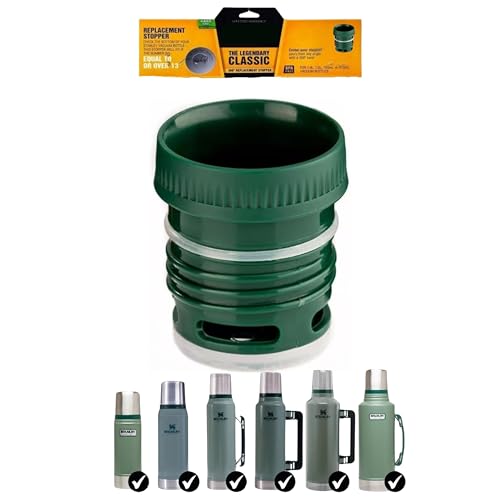 YAYA Market Tapón cebador Compatible con Termo Stanley Classic de Boca Ancha. Repuesto Verde, Ideal para cebar Mate con precisión. Aislado al vacío y de Alta Durabilidad.