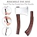 DAYSTART Axe Prop for Adults, 23.6'' Plastic Fake Axe with Brown Detachable Handle for Costume Accessory