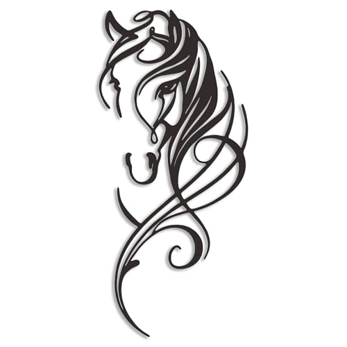 Metal Horse Wall Decor - Line Art Pictures for Home - Dynamic Sculptures for Bedroom, Bathroom, Living Room