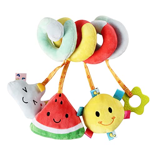 Image of AIyMltd Baby Spiral Hanging Stroller,Car Seat Toys Toy Newborn Sensory Plush Activity Toys for Bed Bassinet Crib Baby Carrier Gifts for 0 3 6 9 12 Months