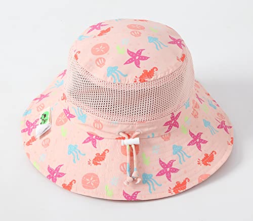 Image of Home Prefer UPF50+ Wide Brim Sun Hat Boys Girls Sun Protection Hat Zoo Beach Swim Safari Bucket Hat for Baby Toddler Kid