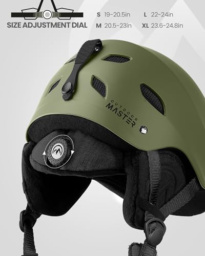 Image of OutdoorMaster Kelvin Ski Helmet - Snowboard Helmet for Men, Women & Youth (Green,S) | Ski & Snowboard Use,Fits Men,Women & Youth,ASTM Certified Impact Protection,Adjustable Ventilation