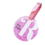 ネームプレート ネームタグ ネームホルダー ラゲッジタグ キーホルダー おしゃれ かわいい ゴルフバック 名札 名入れ スーツケース 旅行 トラベル [デザインカラー：青 ベルトカラー：黄]