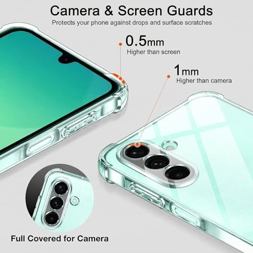 Image of Fashionury 3D Raised Transparent Crystal Clear Back Cover for Samsung Galaxy M56 5G | Shockproof Design | Anti-Slip Grip | Camera Protection | 360 Degree Protection Mobile Case