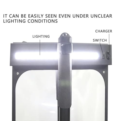 Specchietto per ispezione sotto il veicolo, con luce e maniglia telescopica, per controlli di sicurezza per auto e camion