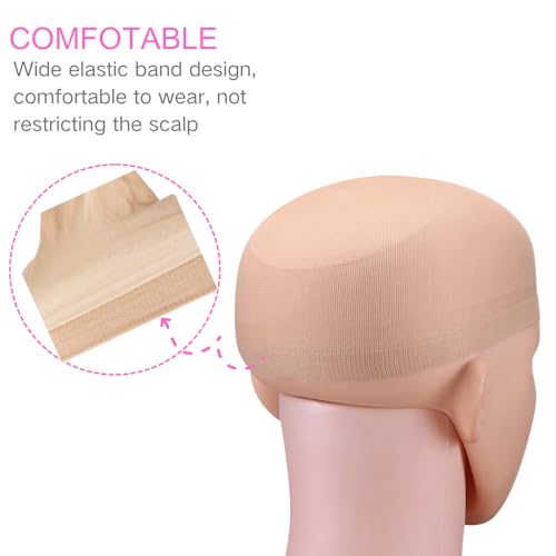 Oscci OSC-00015 Brown Stocking Wig Caps 2 Pieces Stretch And Breathable Nylon Wig Cap Suit For Women And Men thumb #5