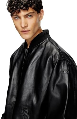 ⭐︎ ☻様⭐︎ ディーゼル　エコレザー　ジャケット スタンドカラービッグレザージャケット[ze853] | レディース