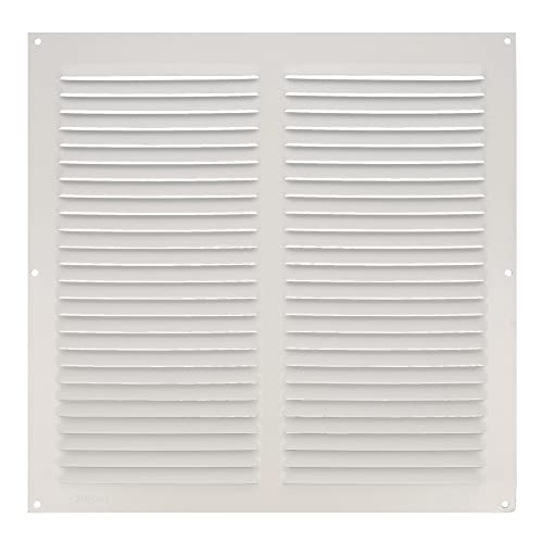 Amig - Rejilla Cuadrada de Aluminio - Rejillas de ventilación para salida de aire - Ideal para techo de cocina y baño - Medidas: 300 X 300 MM - Color: Blanco