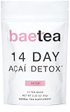 Baetea 14-Day Acai Herbal Detox Tea Supplement with Acai Berry & Goji Berry, 14 Tea Bags
