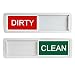 Nano Shield Dishwasher Magnet Clean Dirty Sign, 2019 New Design Decorative Dishwasheer Indicator Slidee Reminder with Sticky Tab Adhesion, Slide Signs Cool Kitchen Gadgets - White