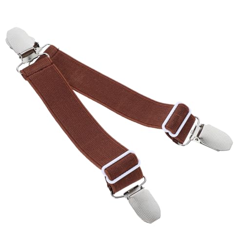 Mipcase 1 Pair Elastic Adjustable Bed Sheet Fasteners Heavy Duty Grippers for Mattress Covers Sofa Cushions Versatile Clips for Cycling Pants Home Use