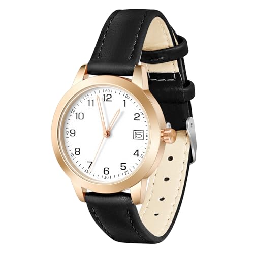 OFFCUP Reloj de Cuero para Mujer, Reloj de Analógico Cuarzo, Relojs Mujer de 3 manecillas, de Pulsera Informal de Moda Premium para Mujeres Damas y Niñas (Negro) OFFCUP Reloj de Cuero para Mujer, Reloj de Analógico Cuarzo, Relojs Mujer de 3 manecillas, de Pulsera Informal de Moda Premium para Mujeres Damas y Niñas (Negro)