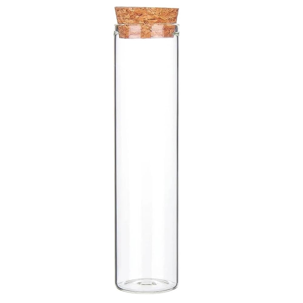 Display Bell Jar 10pcs Glass Jars Bottles Dome Cloche Covers, Decoration with Cork Stoppers for Party Favors(30 * 150MM)