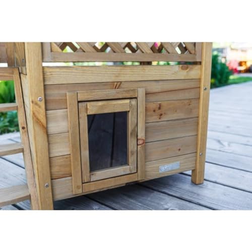 Kerbl Katzenhaus Lodge, 77 x 50 x 73 cm, 82790, Holz/Braun