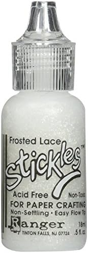 Ranger Frosted Lace Stickles, Synthetic Material, White, 2.5 x 2.5 x 7.5 cm