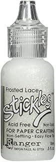 Ranger Frosted Lace Stickles, Synthetic Material, White, 2.5 x 2.5 x 7.5 cm