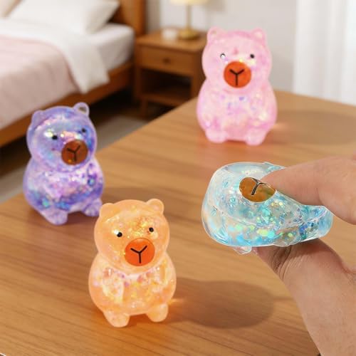 Image of 4 Pcs Capybara Squishy, Taba Squishy, Squishy Toy for Stress Relief, Cute Mystery Dumplings Squishy and Squishy Toy Slow Rising Collection