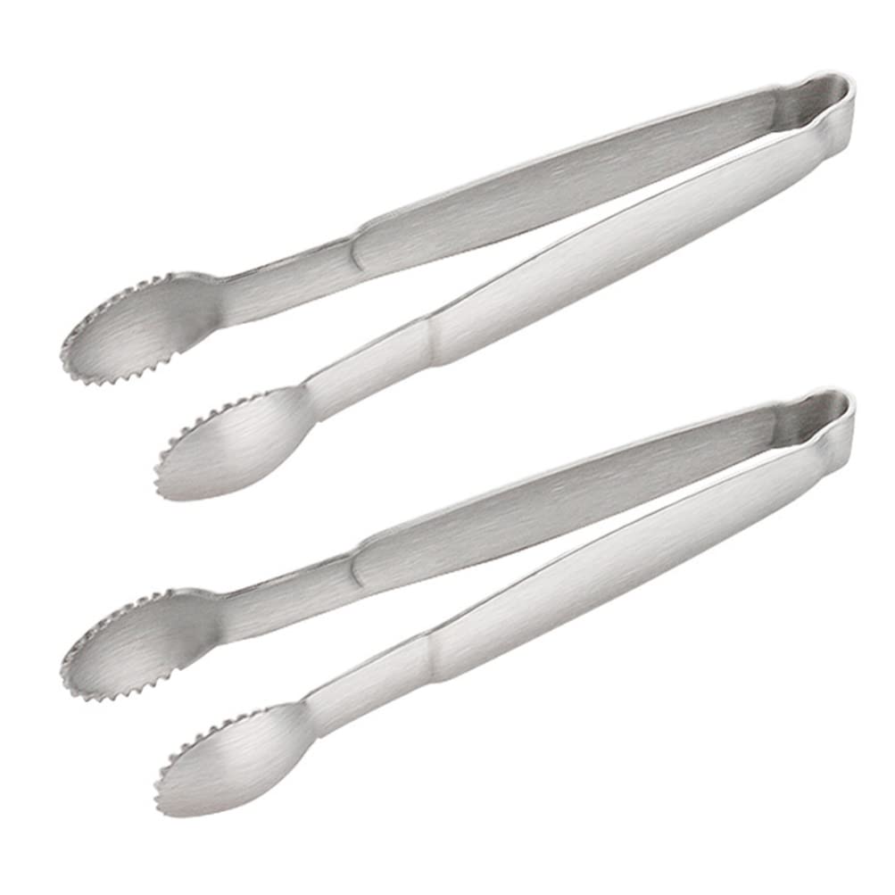 Hemoton 8pcs Mini Serving Tongs Premium Stainless Steel Sugar Cube Tongs for Tea Parties Coffee Bars and Family Gatherings Silver Finish for Versatile Use