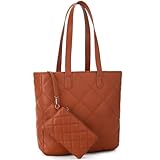 Montana West Quilted Handbag for Women Tote Shoulder Bag Fashion Hobo Bag Carry Small Coin Purse MWC-260BR