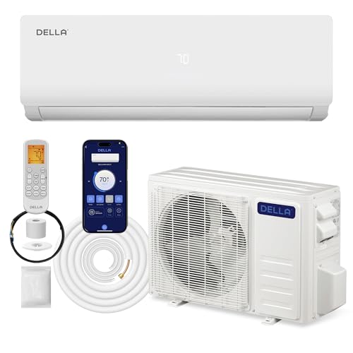 DELLA Versa Series 24000 BTU Mini Split AC Compatible with Alexa Ductless Inverter System 19 SEER2 Cools Up to 1500 Sq.Ft, Energy Saving, with 2 Ton H