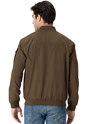 Image of Gopune Men's Windproof Bomber Jacket Lightweight Windbreaker Outdoor Golf Fashion Coat