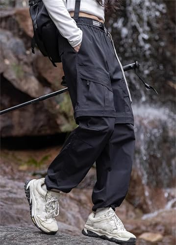 Cromoncent Womens Lightweight Water Resistant Convertible Zip Off Hiking Pants4