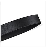 BLACK Single Face Satin Ribbon Roll Choose Size 1/4