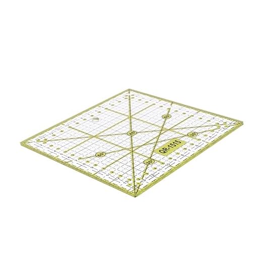 EXCEART 1 Pc Regla De Retazos Reglas De Costura Patronaje Plantillas Para Acolchar Regla De Corte De Tela Regla De Quilter Cuadrada Regla De Línea De Cuadrícula 15c Acrílico Acolchado