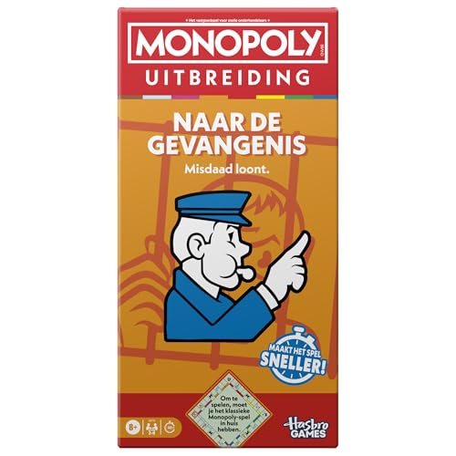 Monopoli, ESTENSIONE Vai in prigione (gioco Monopoli classico richiesto per giocare) - Versione olandese