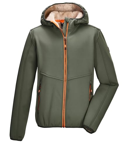killtec Niños Chaqueta polar con capucha KOW 240 BYS FLC JCKT, oliv, 140, 43703-000