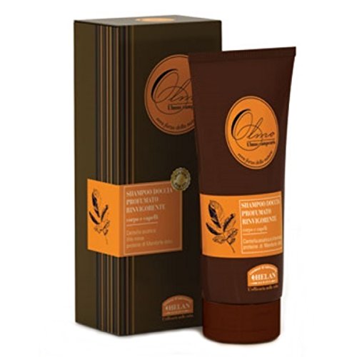 Helan Naturals Olmo (Italian for Elm) Fragranced for Men Sulfate Free Shampoo, Shower and Bath Gel with Centella Asiatica and Grape Flavonoids