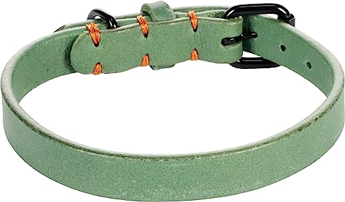 Flamingo Dog Collar Leano Green S 29-35cm 15mm