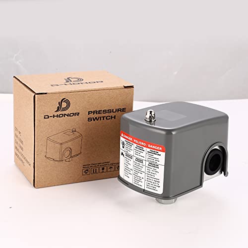 D-Honor Water Pump Pressure Switch, Adjustable Pressure Controller Krs-3 40-60 Psi With Low Pressure Cut-Off #TOP17